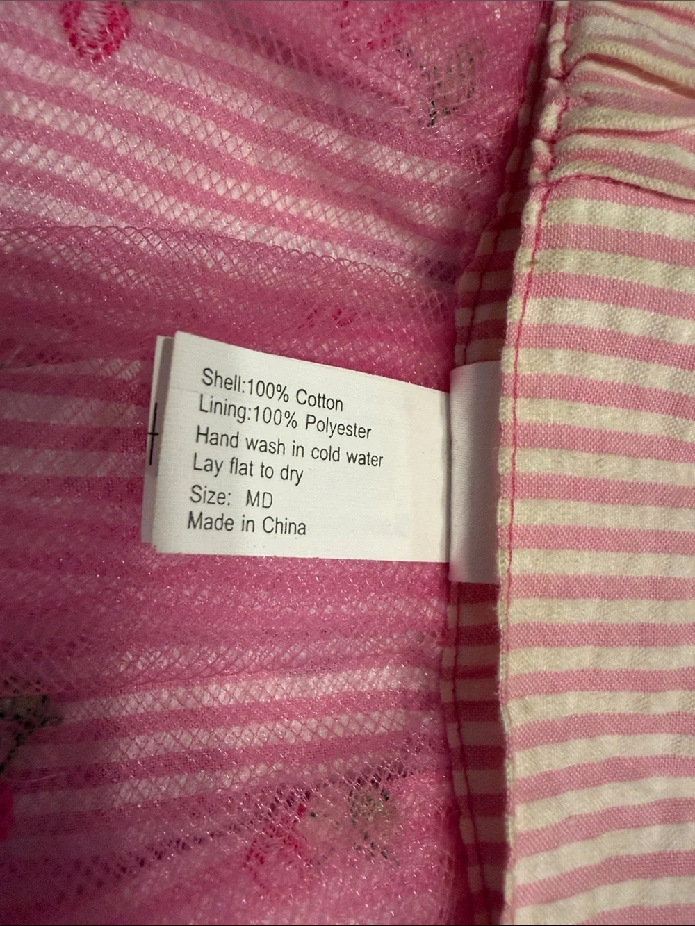 Lulu Pink, Dog’s Pink Cherry Stripe Sundress
